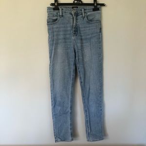 High rise denim jeans